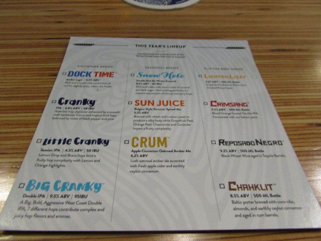 The menu