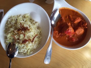 chicken tikka masala thali