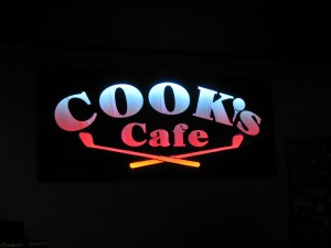 Cook's Cafe Sign