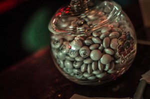 m&m jar