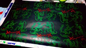 krampus wrapping paper